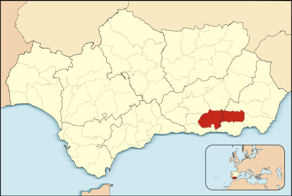 Map of the Alpujarras Region